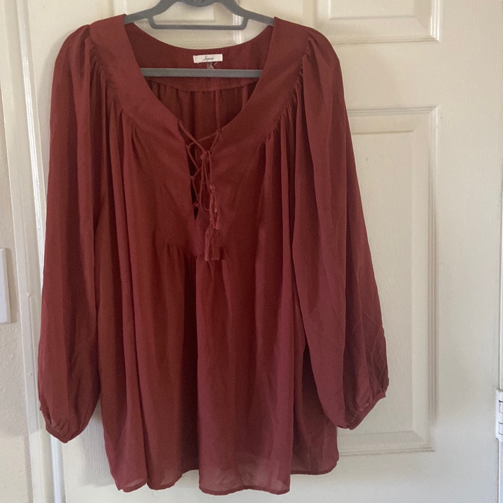 3XL peasant style mauve blouse